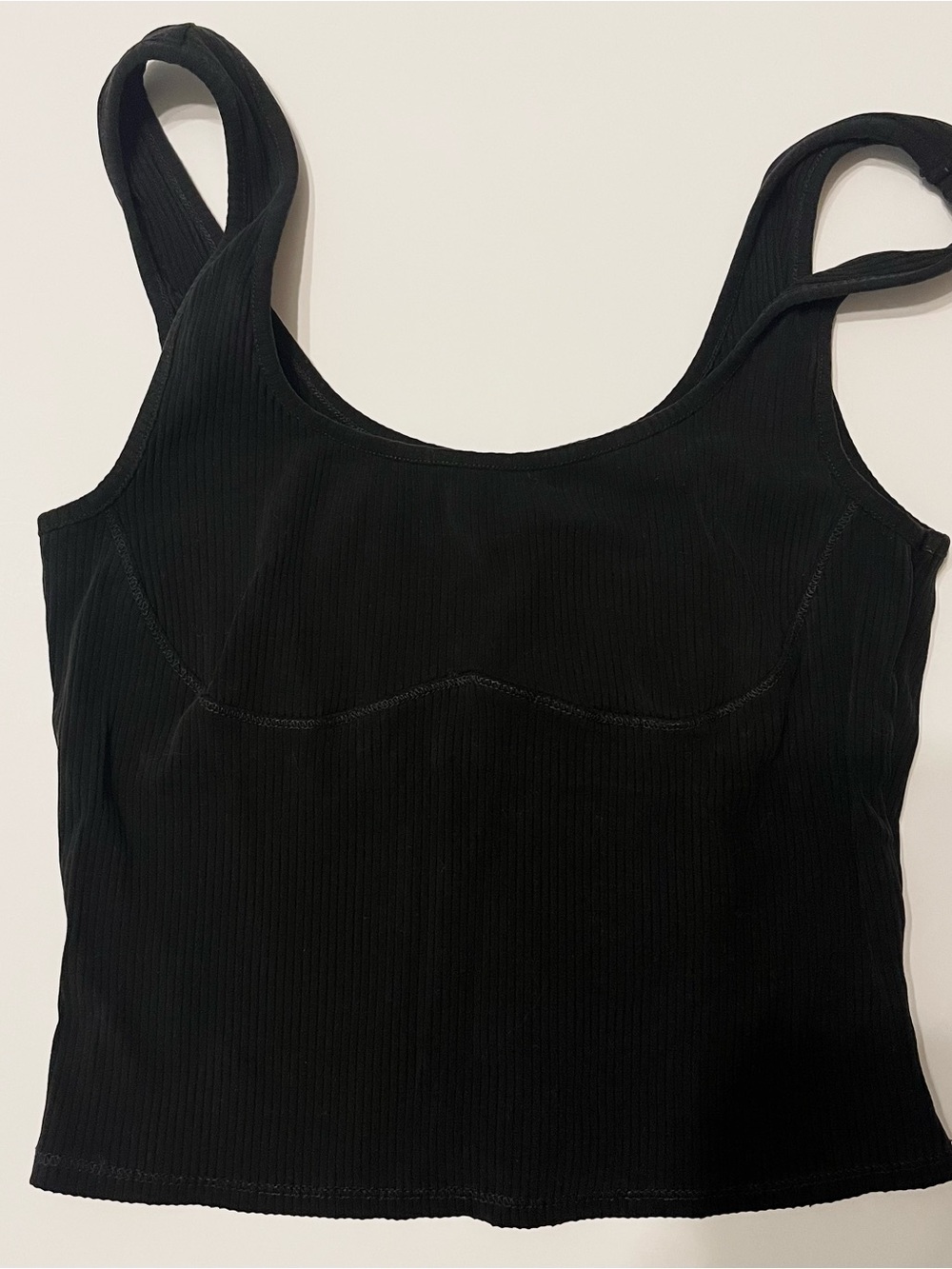 Black Ribbed Tank Top